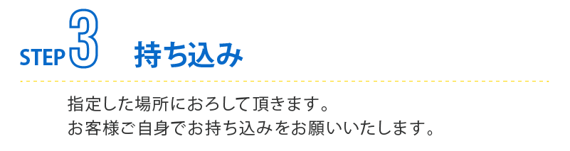 冷蔵庫クリーニングをご利用の流れ、STEP3