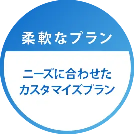 柔軟なプランをご案内します。お客様のニーズに合わせてプランをカスタマイズ!ぜひご相談ください。